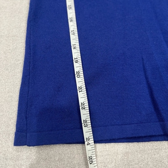 [M]Lord&Taylor Blue Extra Fine Merino Wool V Neck Sweater-M - Picture 6 of 7
